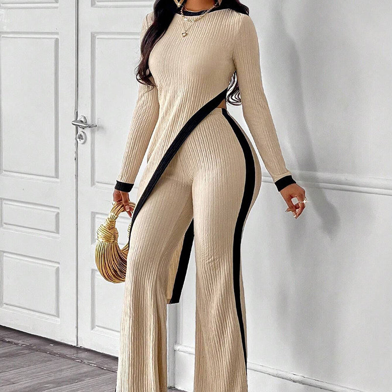 Women’s Asymmetrical Top and Pants Set FitiqueFit