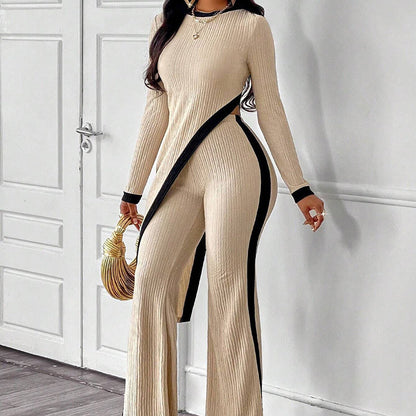 Women’s Asymmetrical Top and Pants Set FitiqueFit