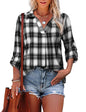 Lapel Loose Women's Plaid Shirt Commuter Style See size chart under “more details” The Fashion Celestial