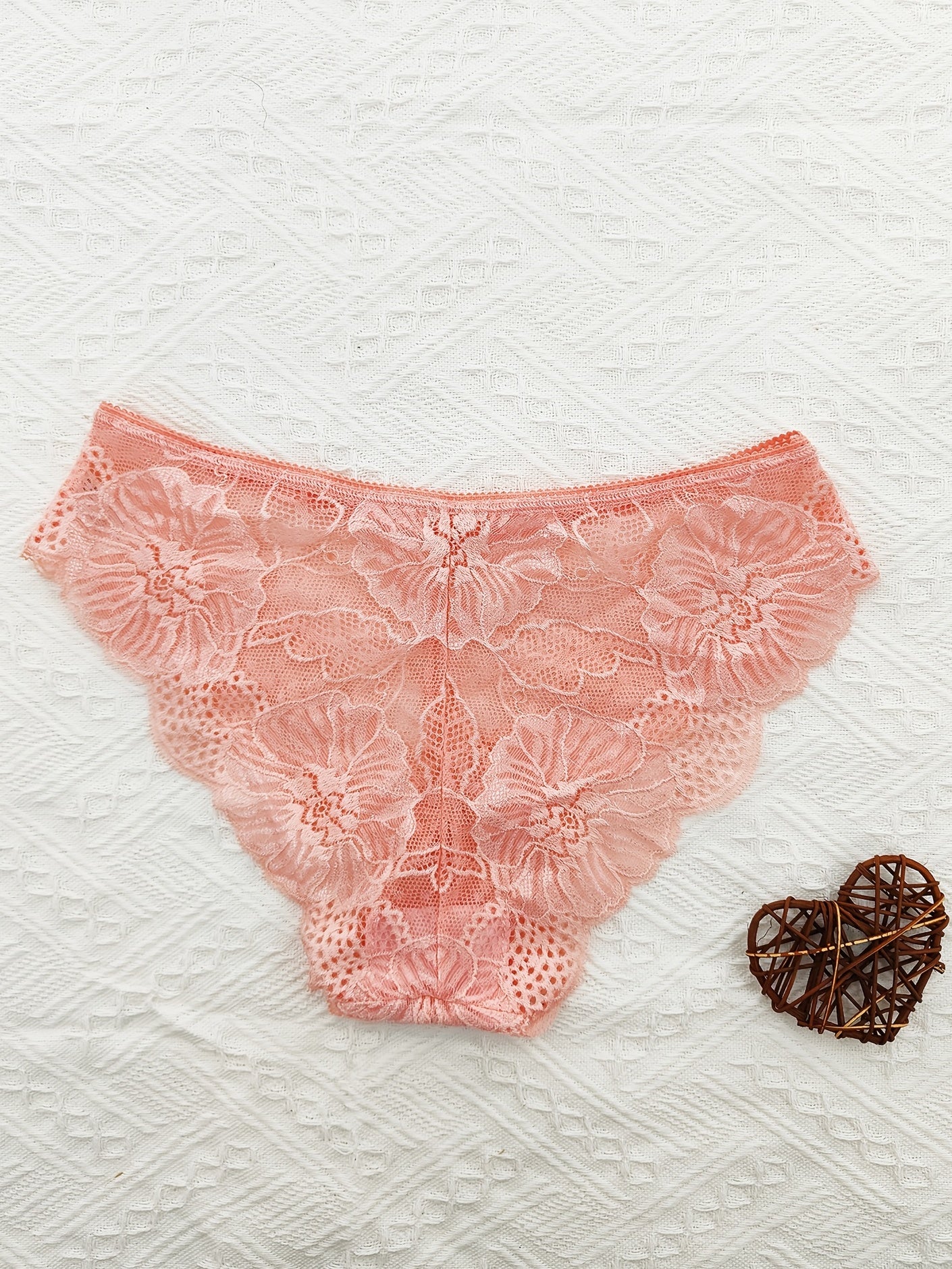 6pcs Jacquard Lace Bow Hipster Bikini Panties, Comfortable & Breathable Low Waist Briefs, Women's Lingerie & Underwear NovaCart
