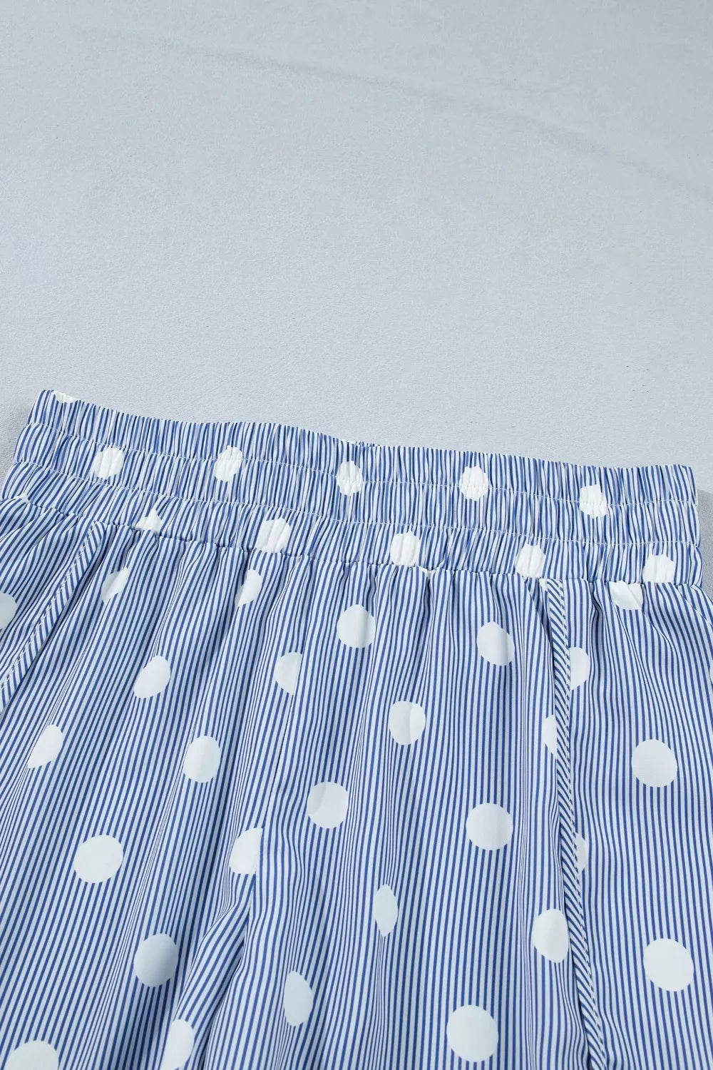Polka Dot Striped Elastic Waist Shorts New Era Fashion LLc