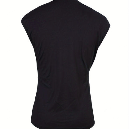 Women's Sleeveless Collar With Unique Design shirt Top FitiqueFit