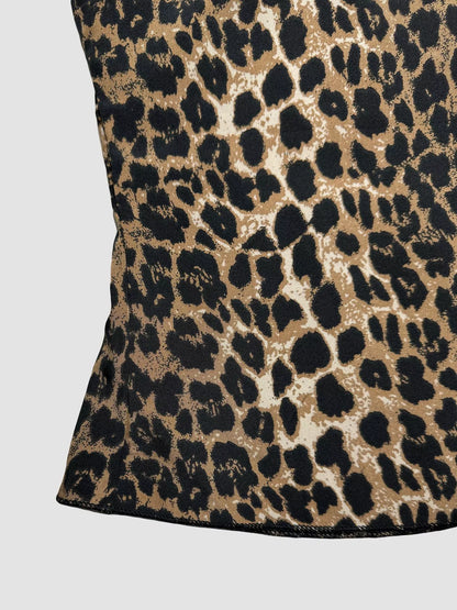 Leopard Print Cami with Back Tie New Era Fashion LLc
