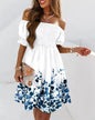 Boho Breeze Off-Shoulder Pleated Dress – Stylish Cowgirl Casual Wear Country in My Heart