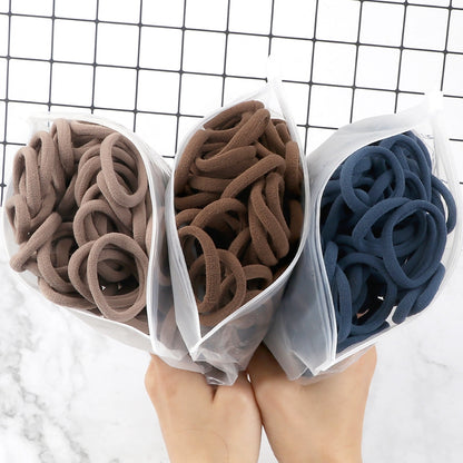 50pcs/Set Women   Basic Hair Bands 1.57inch Simple Solid Colors Elastic Headband Hair Ropes Ties Hair Accessories Ponytail Holder NovaCart
