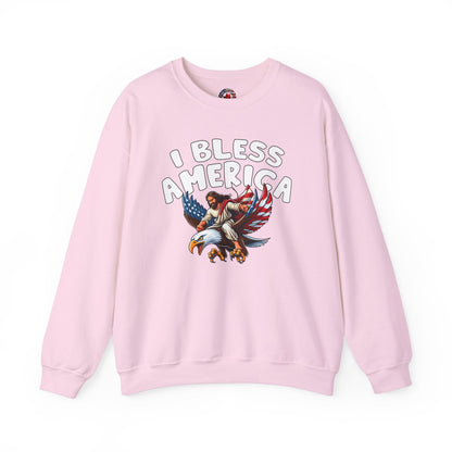 I Bless America Crewneck Sweatshirt The Devil's Pickle