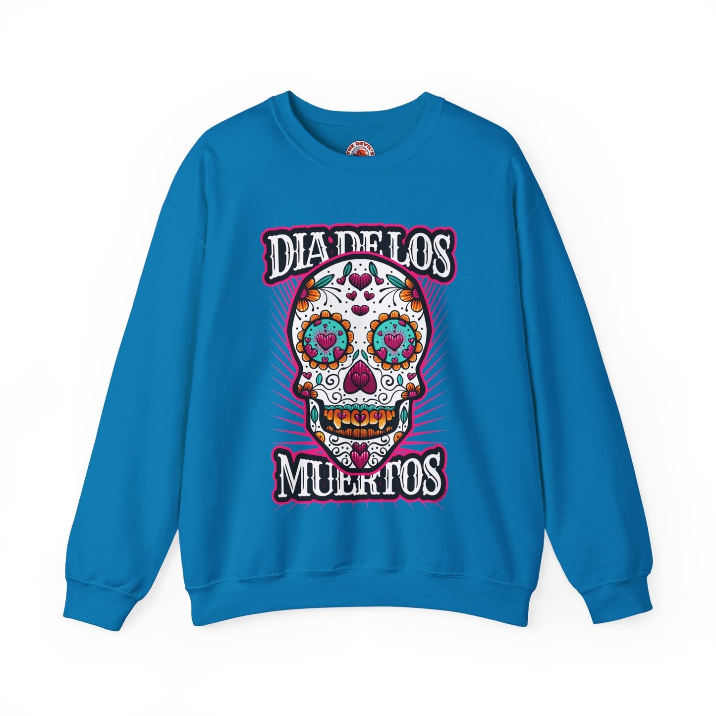 Dia De Los Muertos Skull Crewneck Sweatshirt The Devil's Pickle