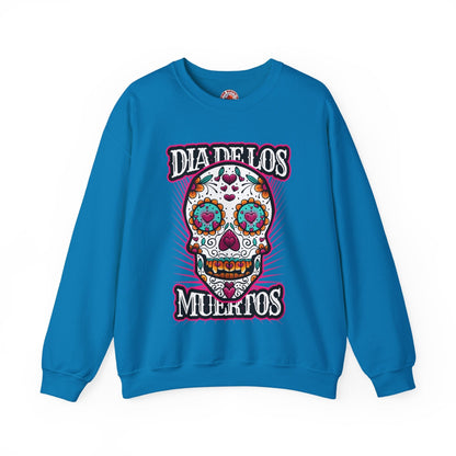 Dia De Los Muertos Skull Crewneck Sweatshirt The Devil's Pickle