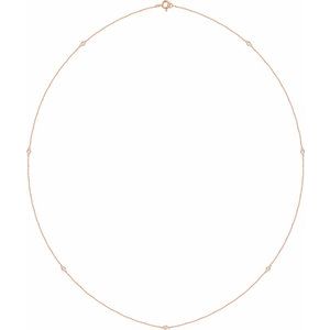 14K Rose 1 3/4 CTW Natural Diamond 7-Station 24" Necklace Ethereal Legacy Boutiques