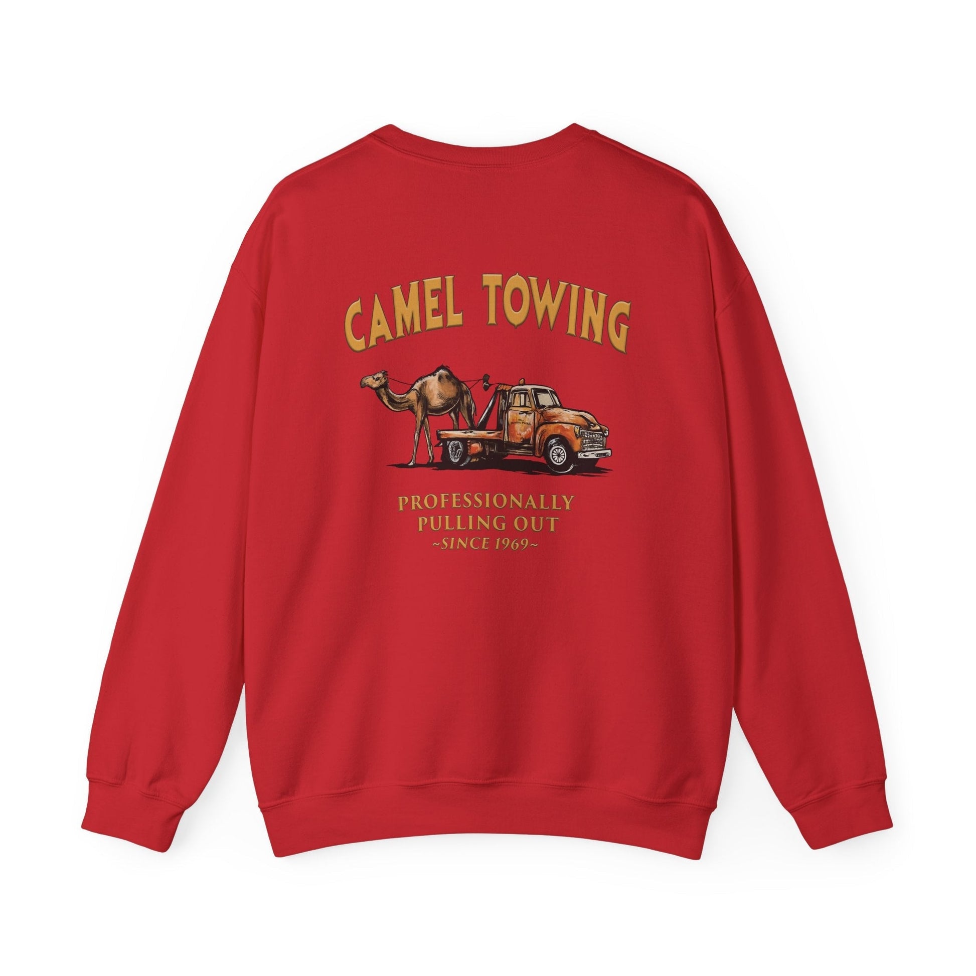 Camel Towing Back Crewneck Sweatshirt The Devil's Pickle