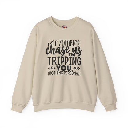 If Zombies Chase Us Crewneck Sweatshirt The Devil's Pickle