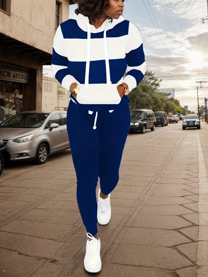 Women’s Two Piece Sportswear Set – Casual Sweatshirt and Pants Outfit FitiqueFit