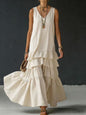 Women's Ice Silk Sleeveless Loose Maxi Dress – 6 Colors S–5XL FitiqueFit