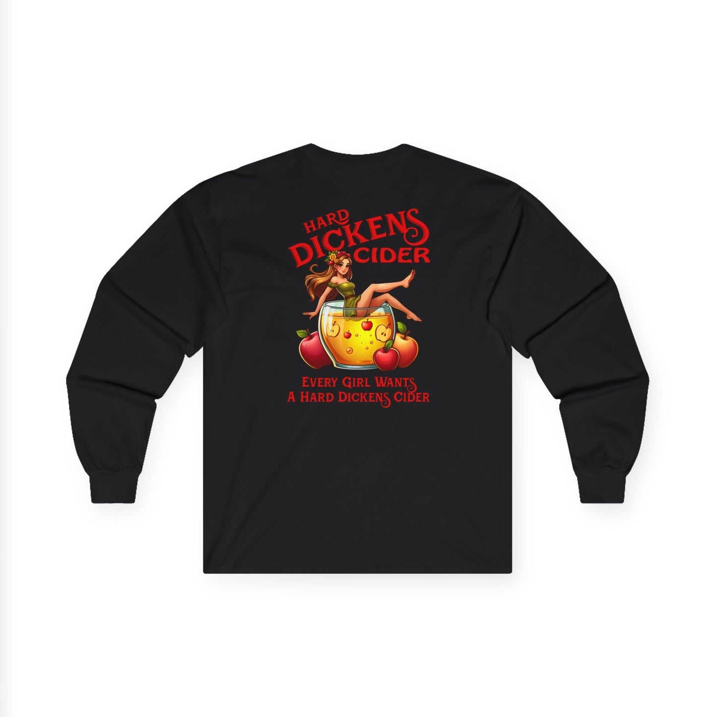 Hard Dickens Cider Front/Back Long Sleeve Tee The Devil's Pickle