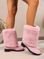 Women’s Chunky Heel Snow Boots – Warm Winter Anti-Slip Ankle Boots FitiqueFit
