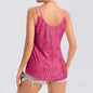 Sequin V-Neck Camisole – Rhinestone Strap Sparkly Top FitiqueFit