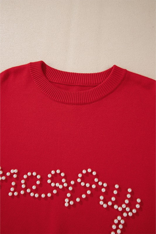 Christmas Merry Pearl Beaded Sweater Shop Style & More | Fresh Looks, Everyday Deals & Free Shipping