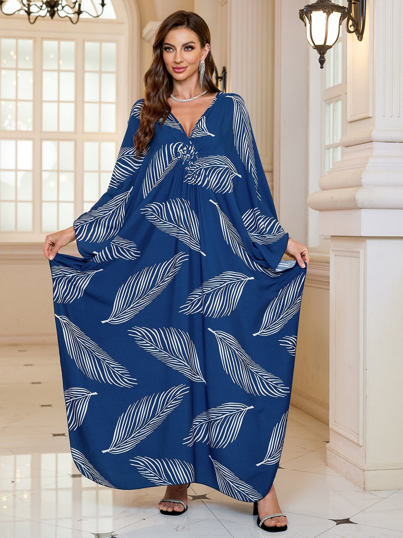 Fashion Personalized Cotton Printed Beach Dress Women Grayceful LLC