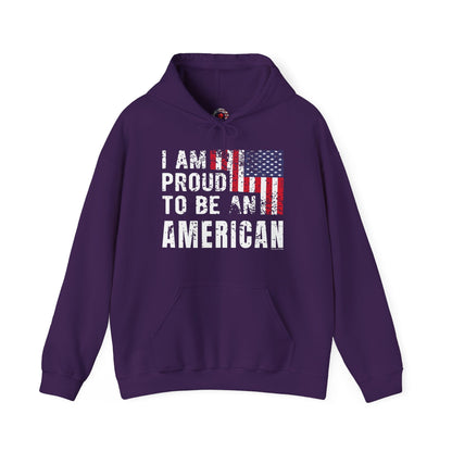 I Am Proud To Be An American Hooded Sweatshirt The Devil's Pickle