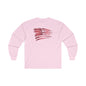 Red American Flag Long Sleeve Tee The Devil's Pickle