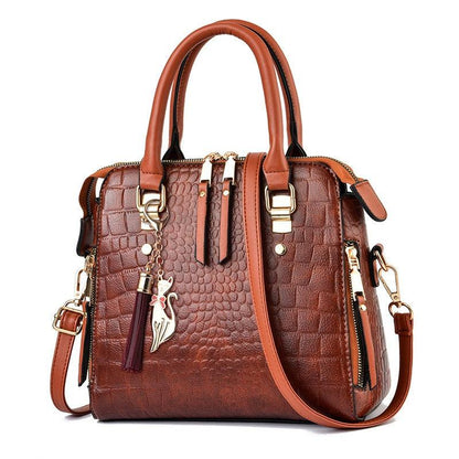 Luxe Alligator Leather Shoulder Bag - Stylish Premium Leather Bag for Women Country in My Heart