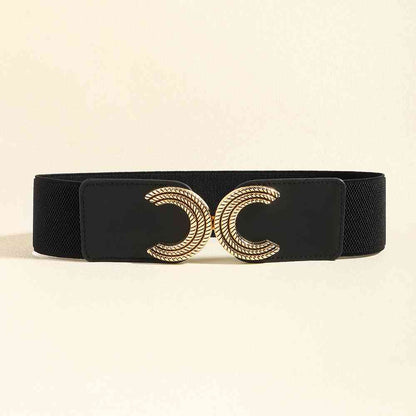 YourBrand Double C Buckle Elastic Belt – Stylish and Versatile Design See size chart under “more details” The Fashion Celestial