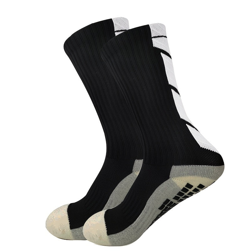 Non-slip Rubber Grip Cushion Soccer Sock | Fabric, All-season, Solid Color, Machine Washable, for Football, Basketball, Running, Hiking, Trekking, Yoga, Pilates - CT TAPESOCKS NovaCart