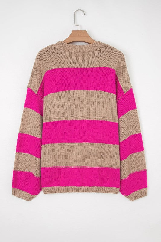 Plus Size Stripe Colorblock Drop Shoulder Sweater Shop Style & More | Fresh Looks, Everyday Deals & Free Shipping