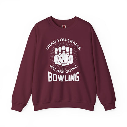 Grab Your Balls We Are Going Bowling Crewneck Sweatshirt The Devil's Pickle
