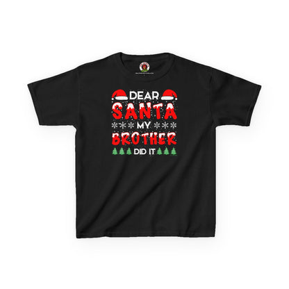 Dear Santa My Brother Did It Kids Tee The Devil's Pickle