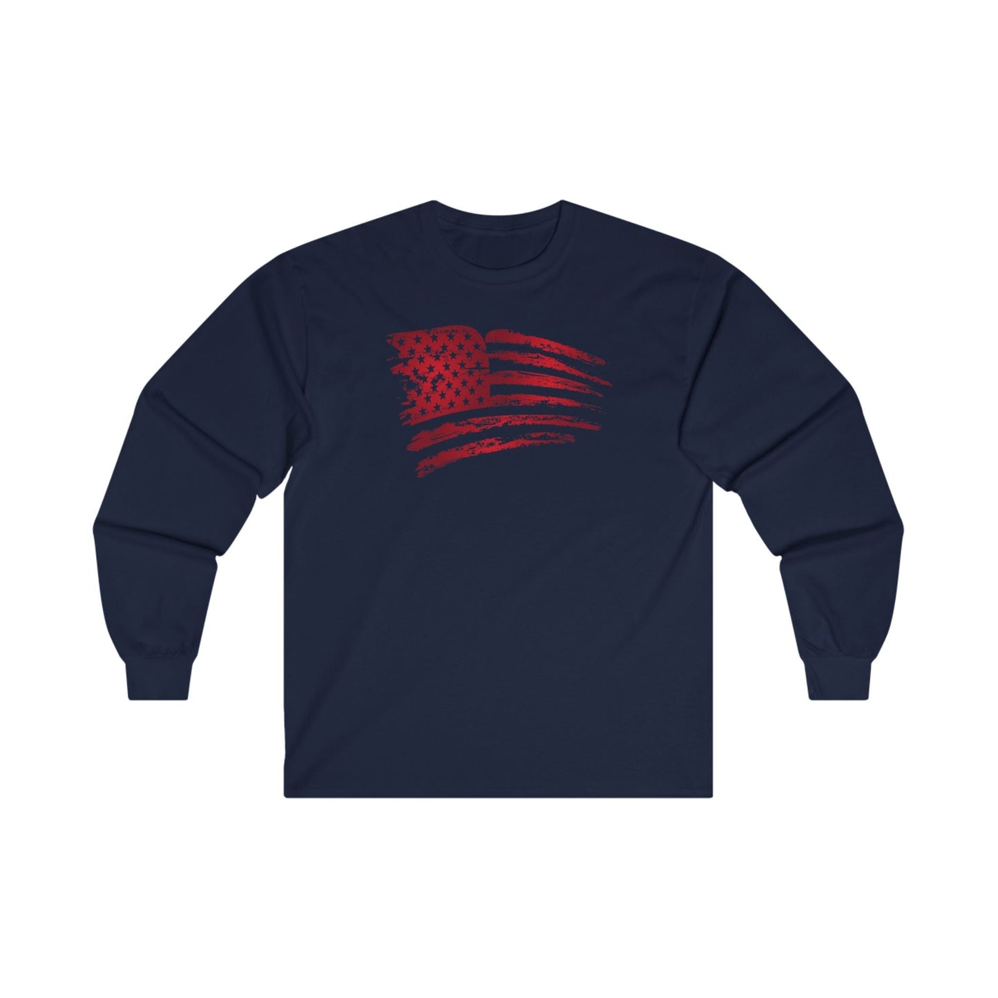 Red American Flag Long Sleeve Tee The Devil's Pickle