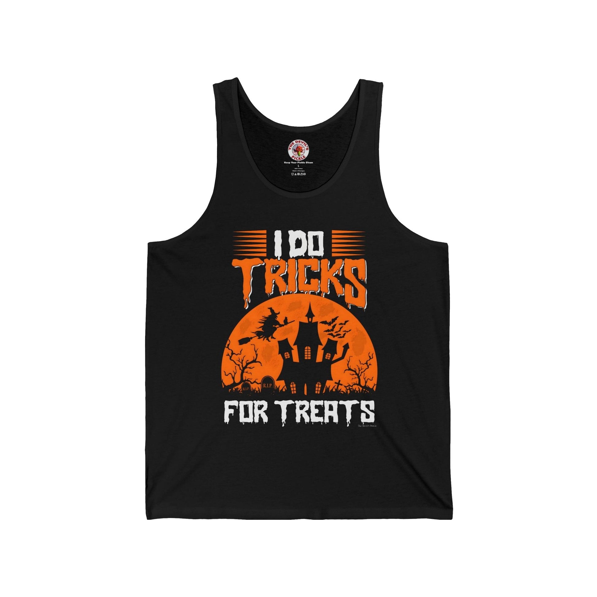 I Do Tricks For Treats Tank Top The Devil's Pickle
