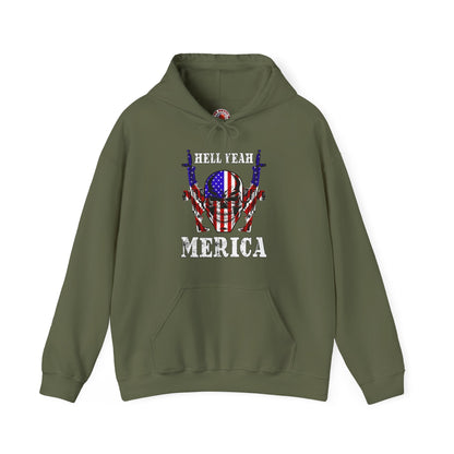 Hell Yeah Merica Hooded Sweatshirt The Devil's Pickle
