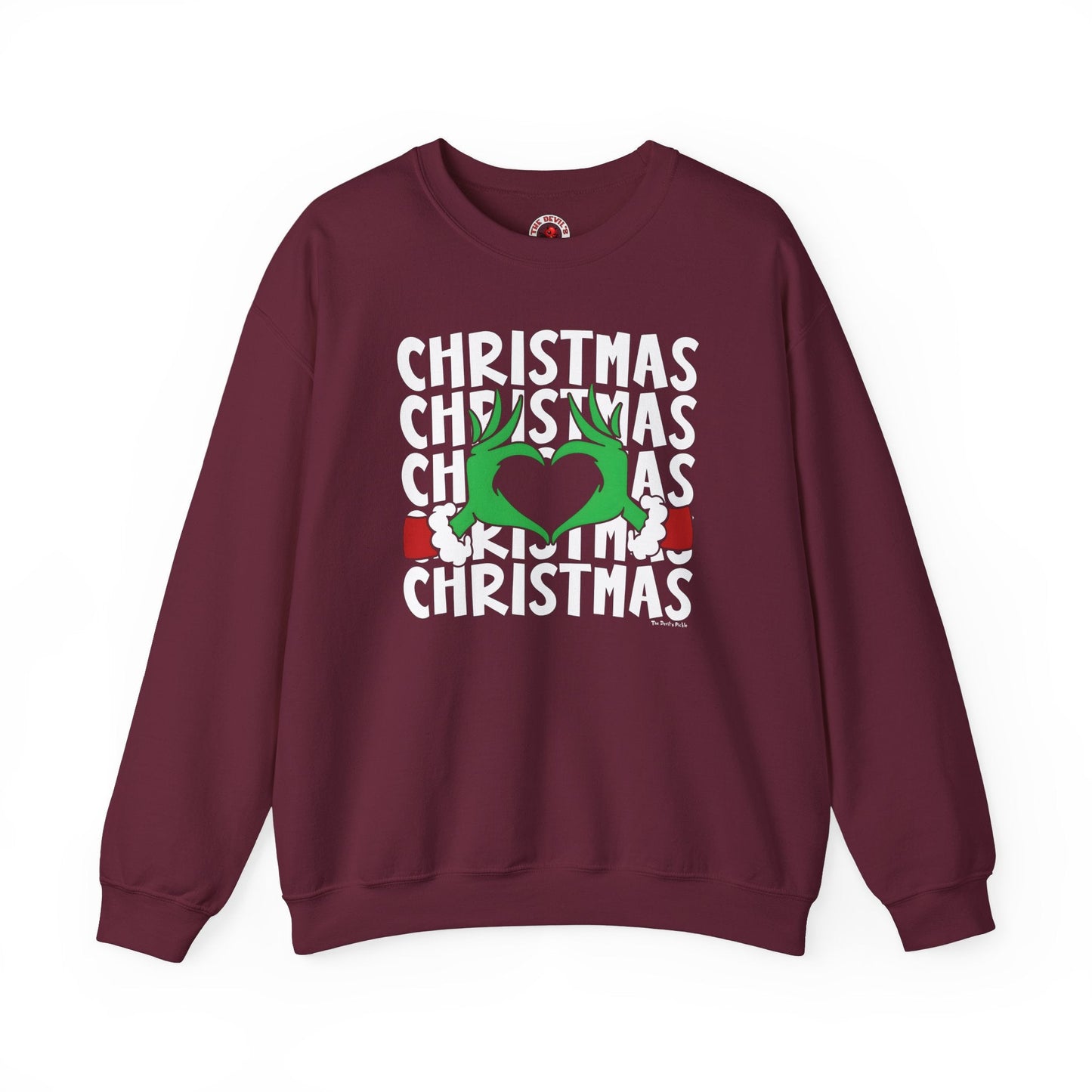 Christmas Heart Crewneck Sweatshirt The Devil's Pickle