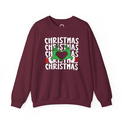 Christmas Heart Crewneck Sweatshirt The Devil's Pickle