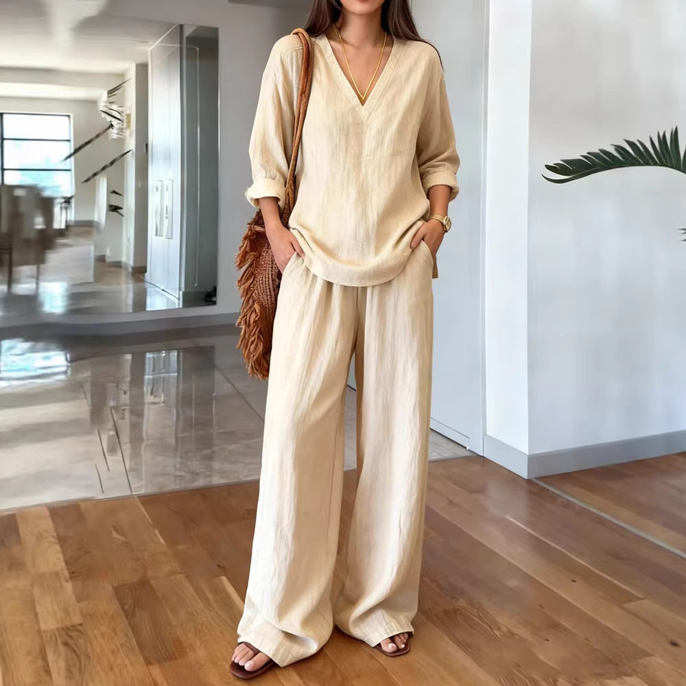 Long Sleeve Top & Full-Length Pants Two-Piece Set – 9 Colors S–3XL FitiqueFit