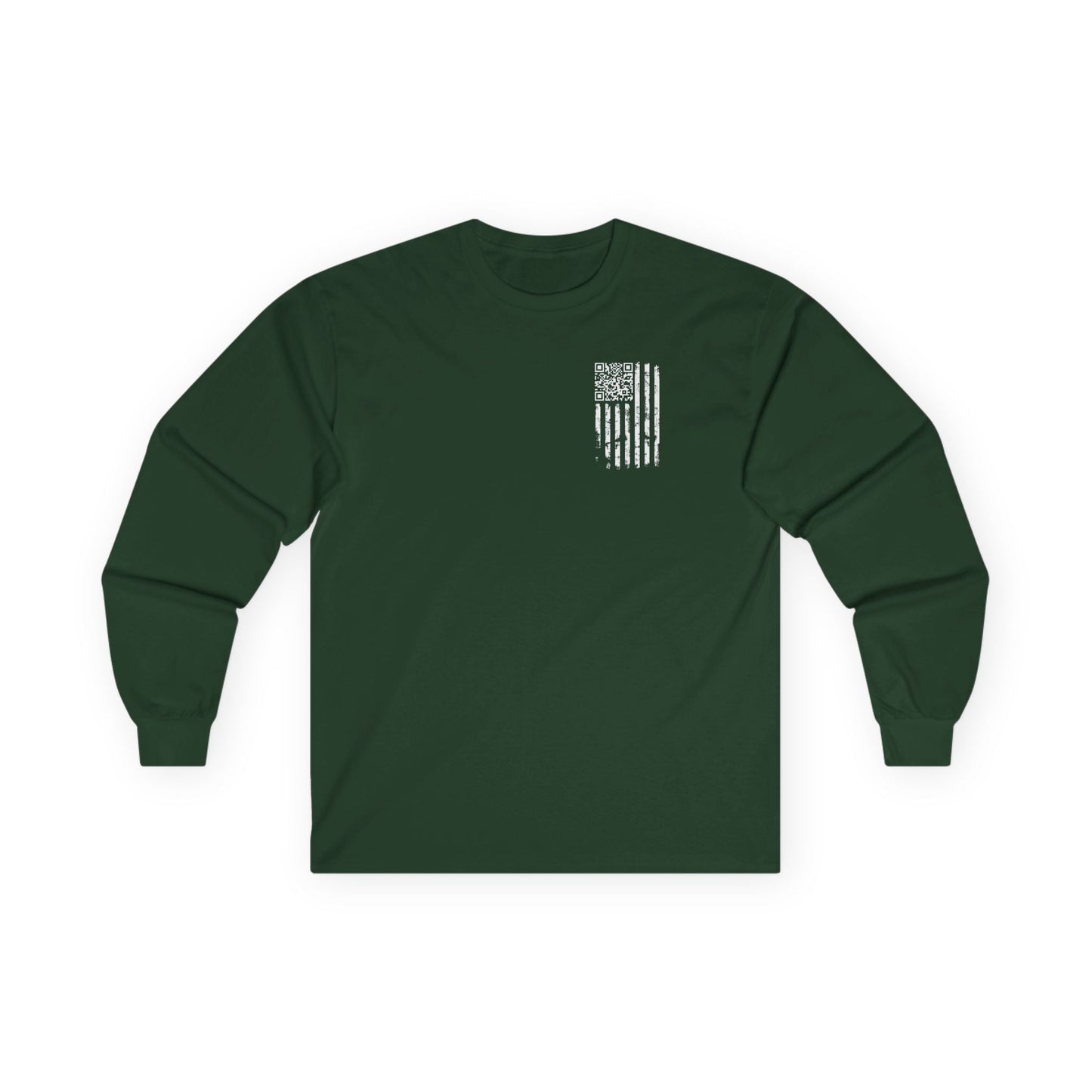 American Flag QR Code Long Sleeve Tee The Devil's Pickle