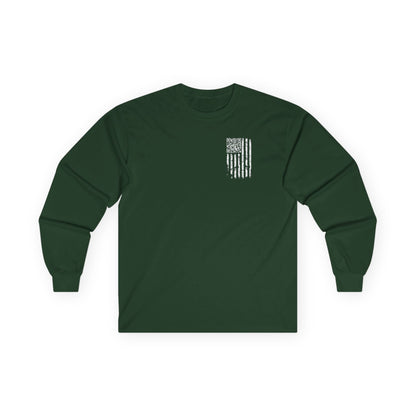 American Flag QR Code Long Sleeve Tee The Devil's Pickle