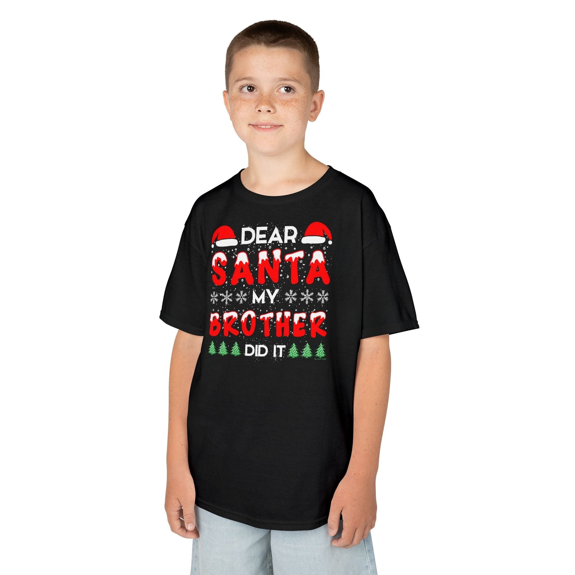 Dear Santa My Brother Did It Kids Tee The Devil's Pickle