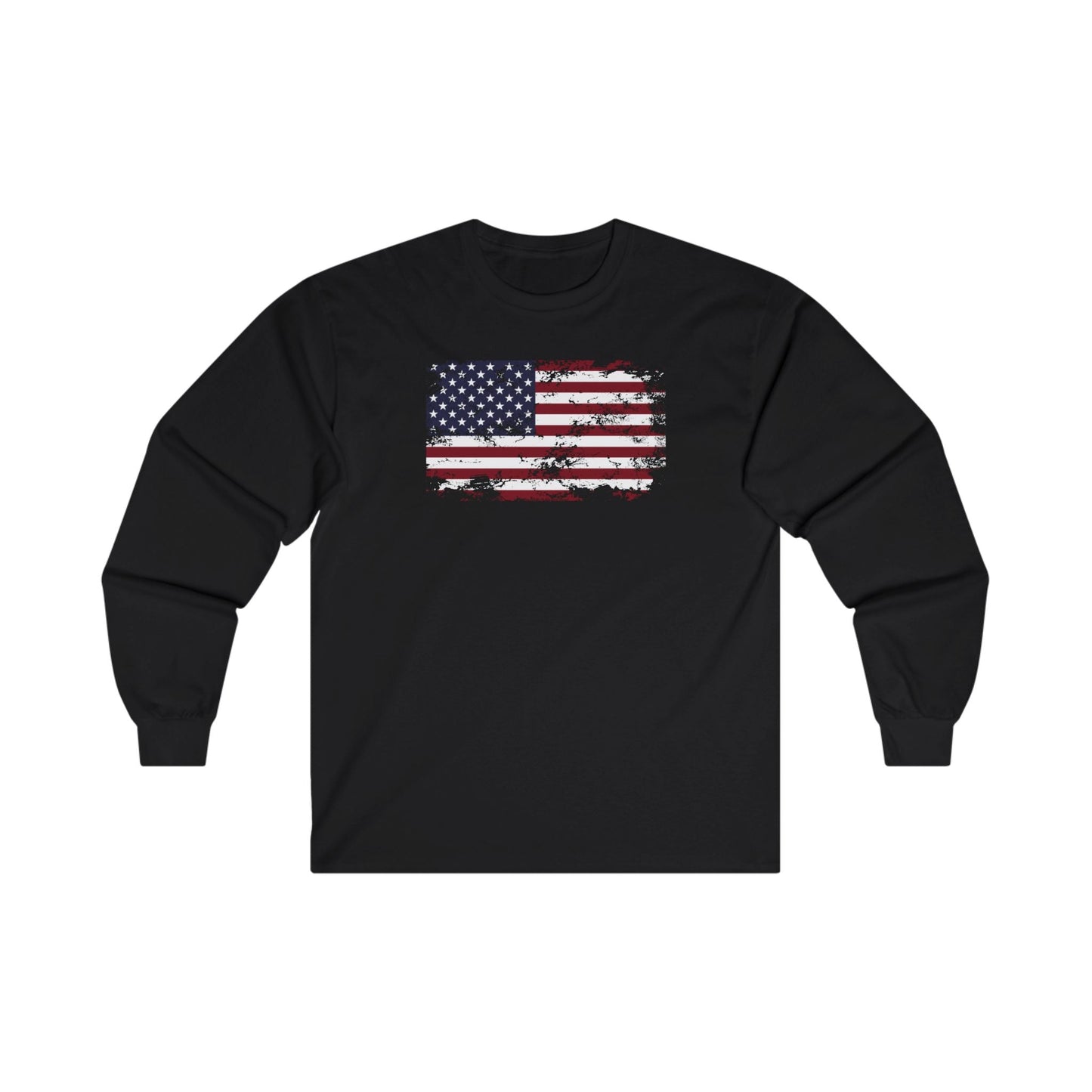Vintage Style American Flag Long Sleeve Tee The Devil's Pickle