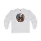 American Flag Skull Long Sleeve Tee The Devil's Pickle