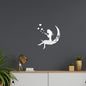 Moon Girl Mirror Sticker 1mm Acrylic 3D Wall Decal for Room and Bedroom Decorations