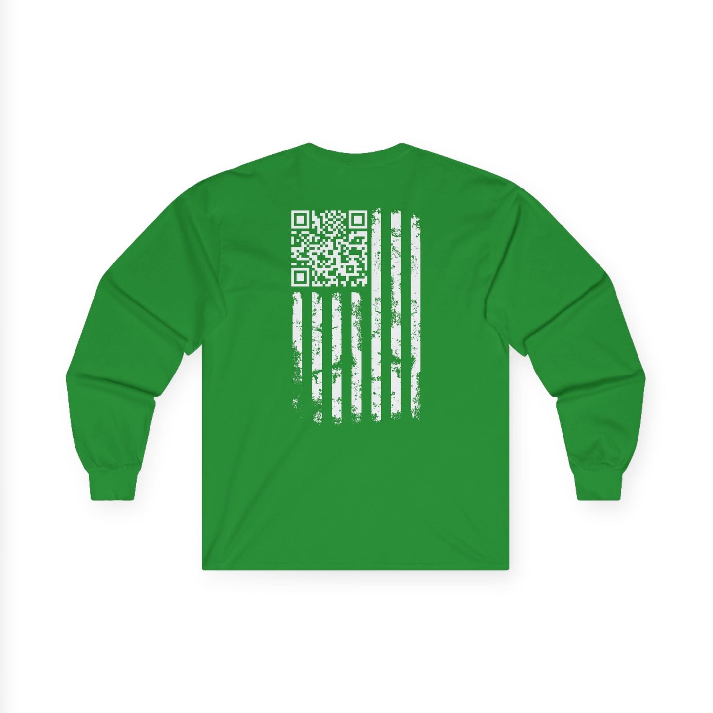 American Flag QR Code Long Sleeve Tee The Devil's Pickle