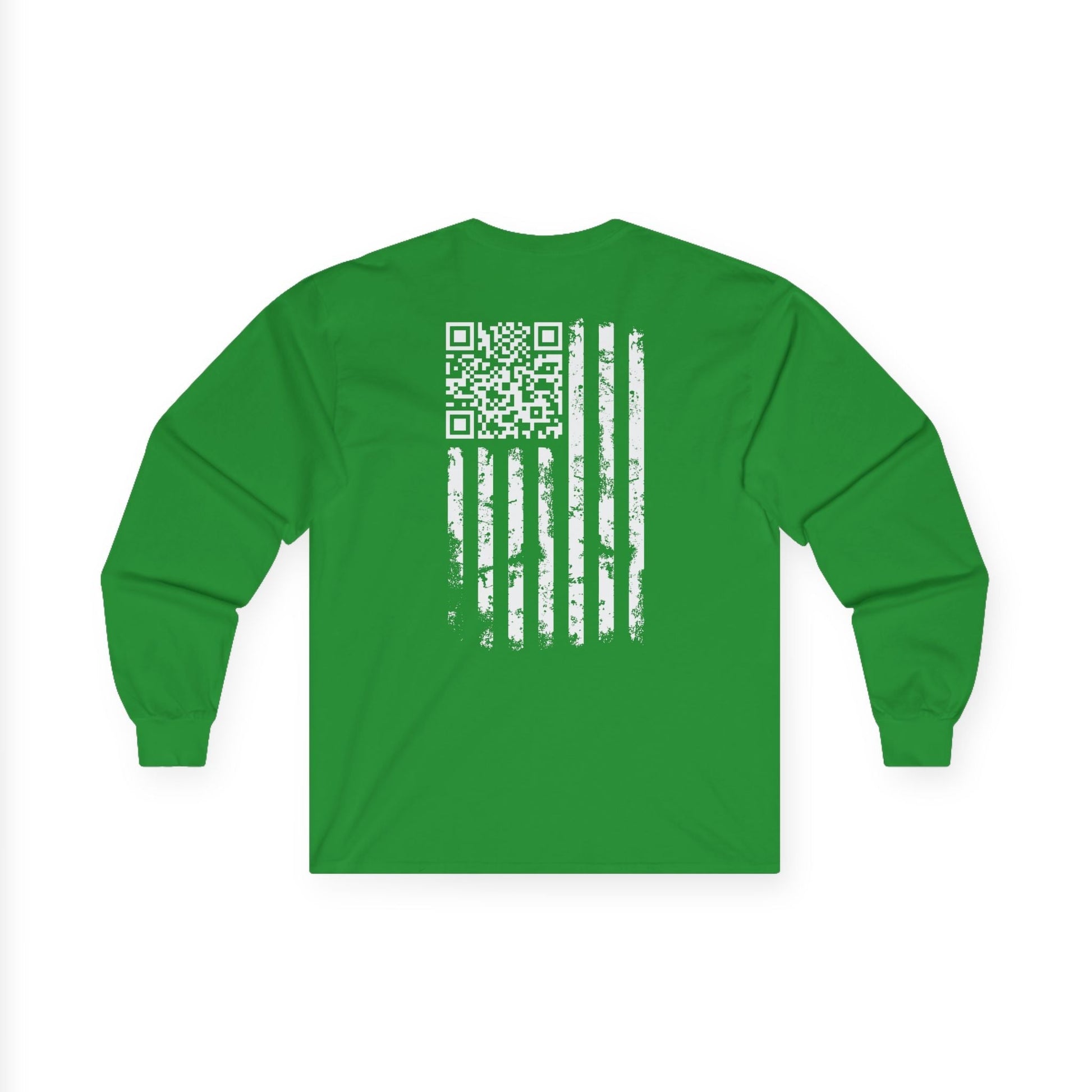 American Flag QR Code Long Sleeve Tee The Devil's Pickle