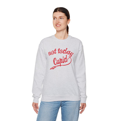 Not Today Cupid Crewneck Sweatshirt The Devil's Pickle