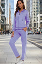 Women’s Fashionable Printed Sports Long-Sleeve Hoodie Set FitiqueFit