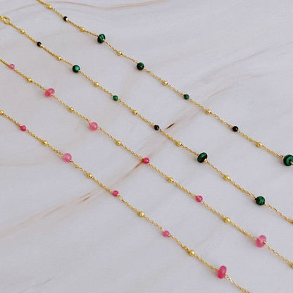 Dainty Precious Stone Bead Necklace Shop Style & More | Fresh Looks, Everyday Deals & Free Shipping