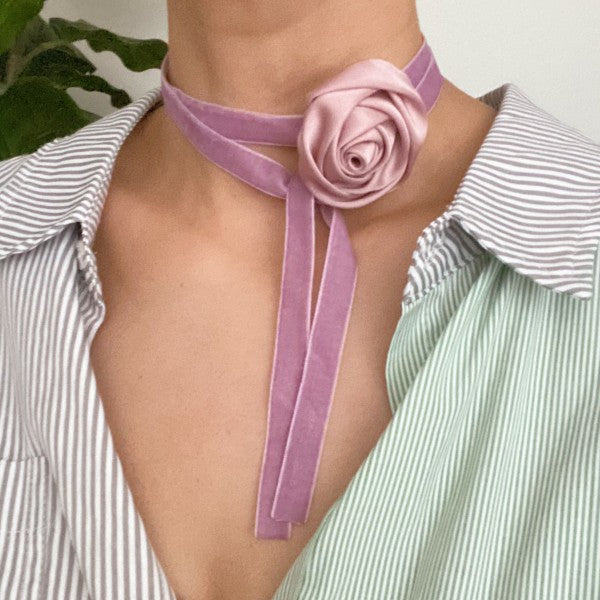 Satin Rose Velvet Sash Necklace Shop Style & More | Fresh Looks, Everyday Deals & Free Shipping