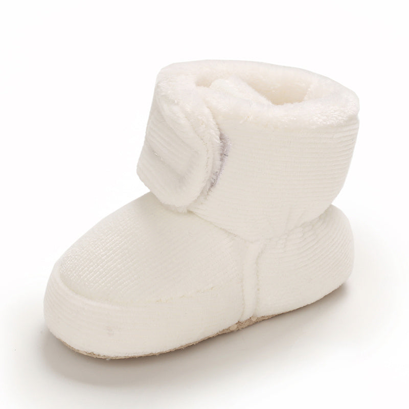 Toddler Baby Girls Booties Plus High Top Slippers Indoor Shoes Crib Shoes First Walker Shoes For Winter NovaCart