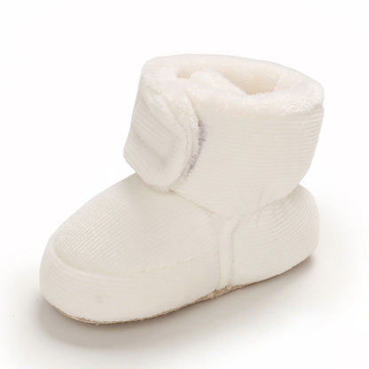 Toddler Baby Girls Booties Plus High Top Slippers Indoor Shoes Crib Shoes First Walker Shoes For Winter NovaCart